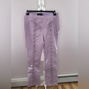 Delia’s lace up leather pants